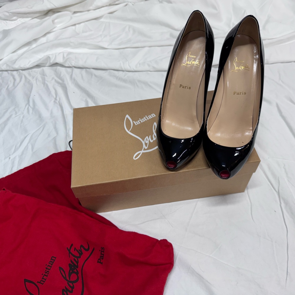 Christian Louboutin Black Patent Leather Heels